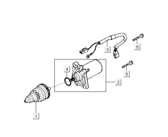 Starter Kymco Vitality 2t ac perlsilber