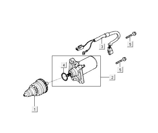 Starter Kymco Yup 2t Wechselstrom blau