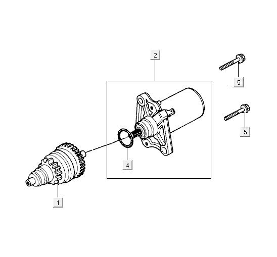Starter Kymco ZX 2t Wechselstrom blau-silber