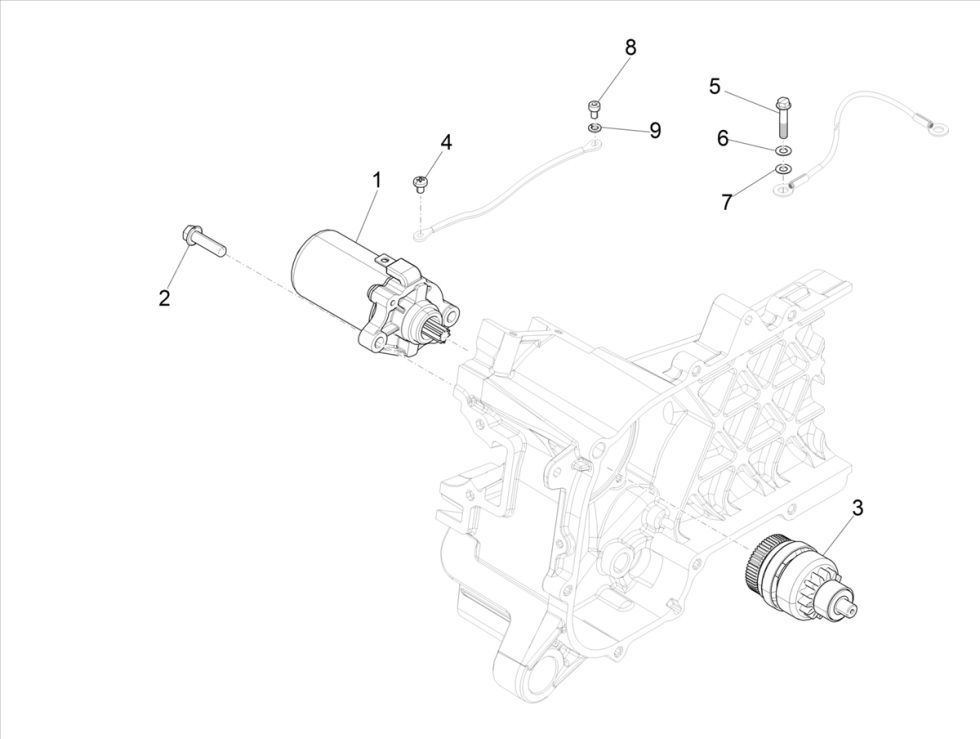 Vespa Primavera 4-Takt-3V-Startermotor (Euro5-Einspritzung IGET)