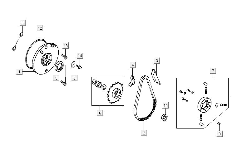 Start Übertragung Kymco Activ 4-Takt rot-schwarz