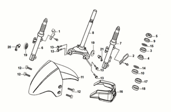 Lenkstange - Vorderpolster Sym X-Pro 50 E5 Schwarz (BK-001C)