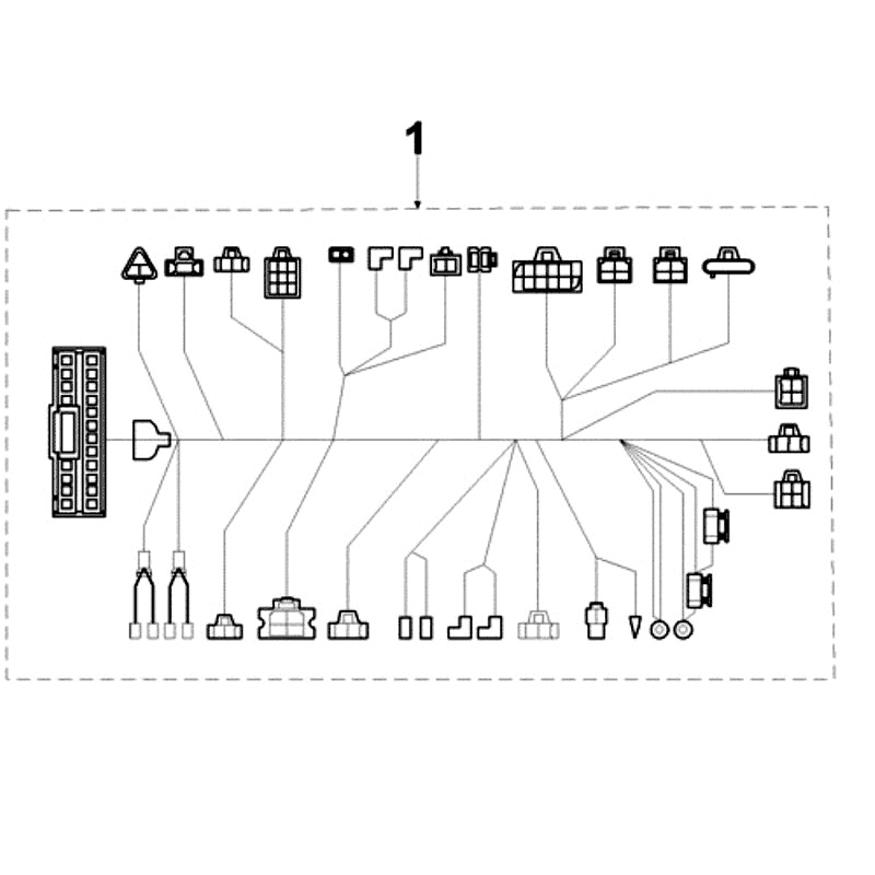 Stecker Kabelbaum Peugeot New Vivacity 4-Takt Blau