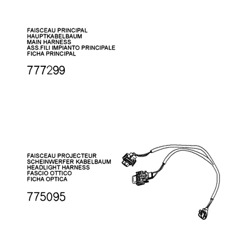 Stecker Kabelbaum Peugeot Speedfight 3 4-Takt Blau