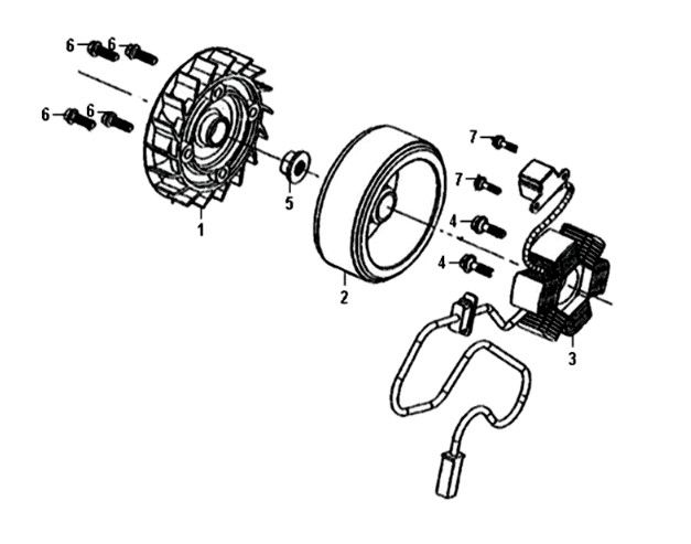 Steranker - vliegwiel Sym Crox 50 E4