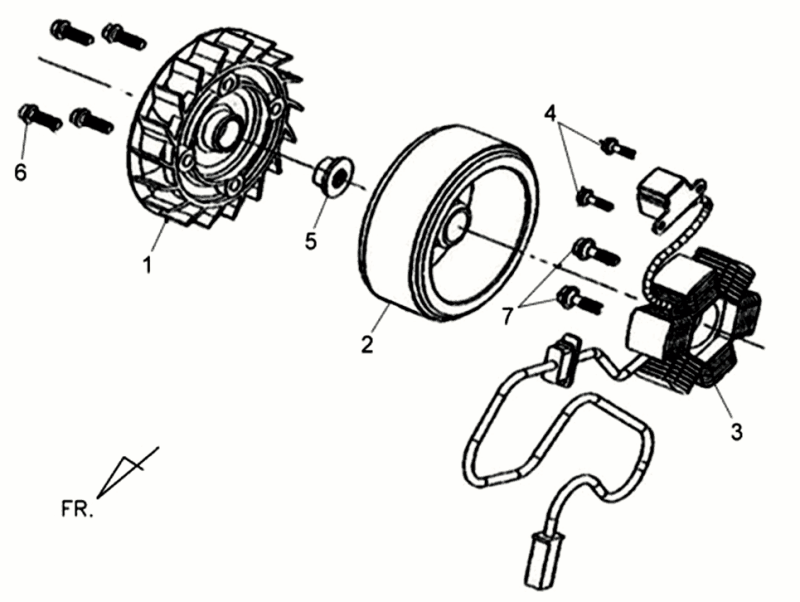 Sternanker Schwungrad Sym Allo GT (WH006 S882U) weiß/silber