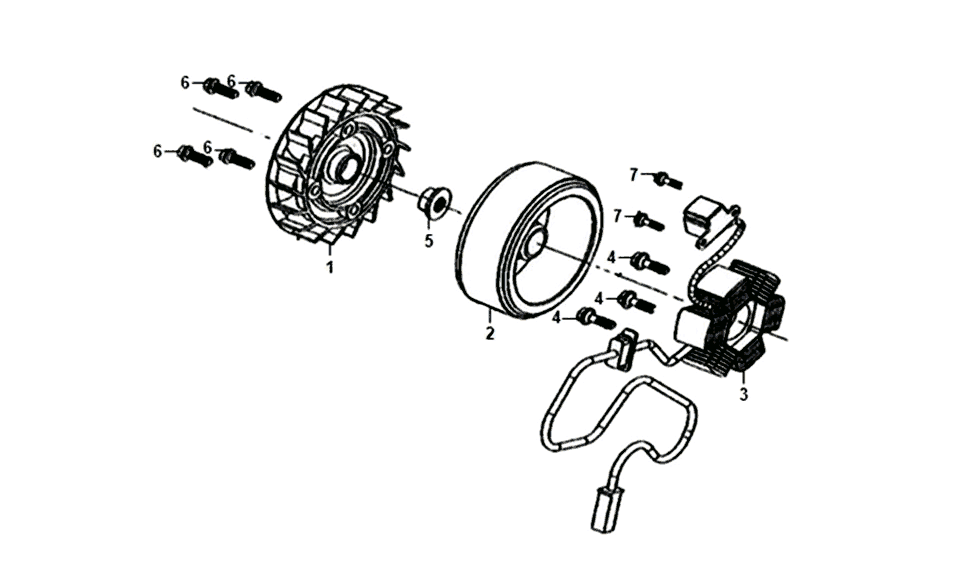 Sternanker Schwungrad Sym Jet 14