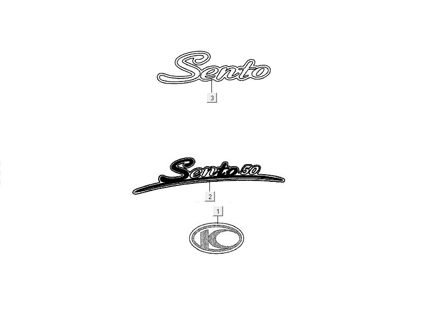Embleme – Aufkleber – Logo Kymco Sento 50 4T AC Frühlingsbraun