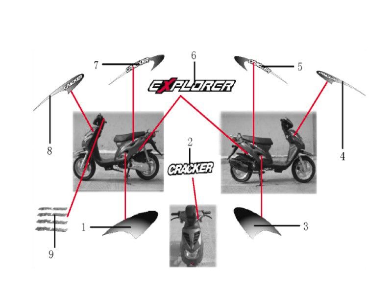 Aufkleber Generic Cracker limitiert weiß 2009 2-Takt 25