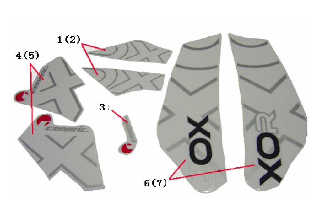Aufkleber Generic Xor weiß 2009 2-Takt