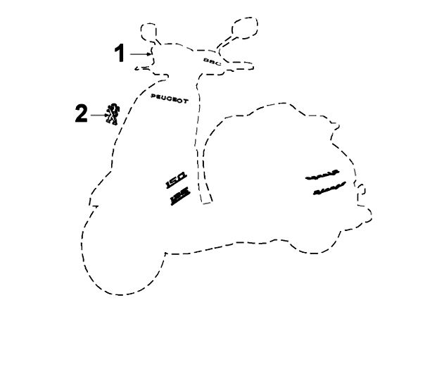 Aufkleber Peugeot Django Satinblitz Q2