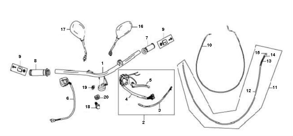 Lenkungsteile Peugeot V-clic 4-Takt