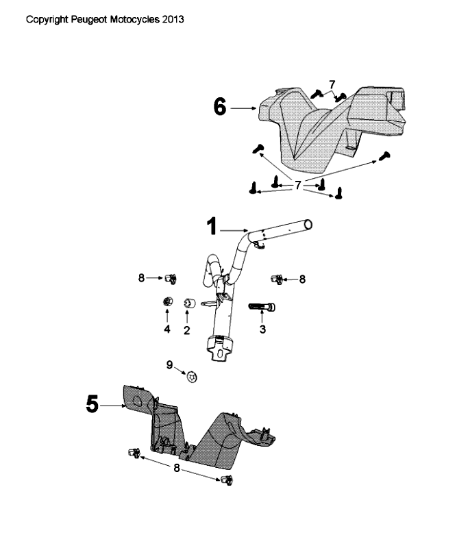 Lenkradhülle Peugeot Citystar 50 Braun