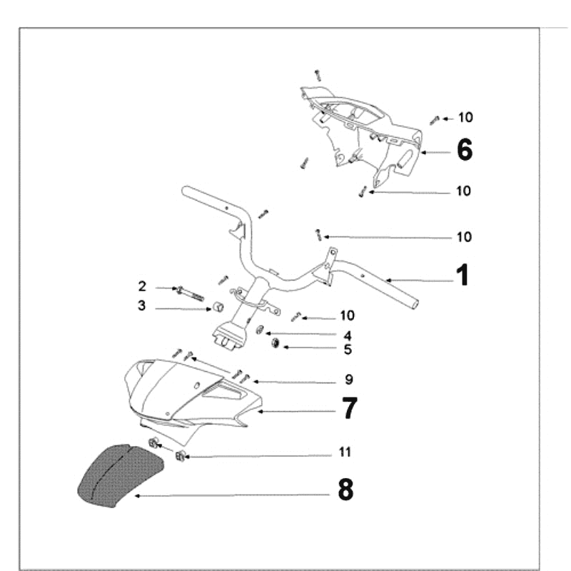 Lenkbogen Peugeot Kisbee RS Weiß