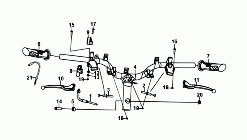 LENKBIEGE/BREMSHEBEL/KABEL Sym Orbit III Schwarz