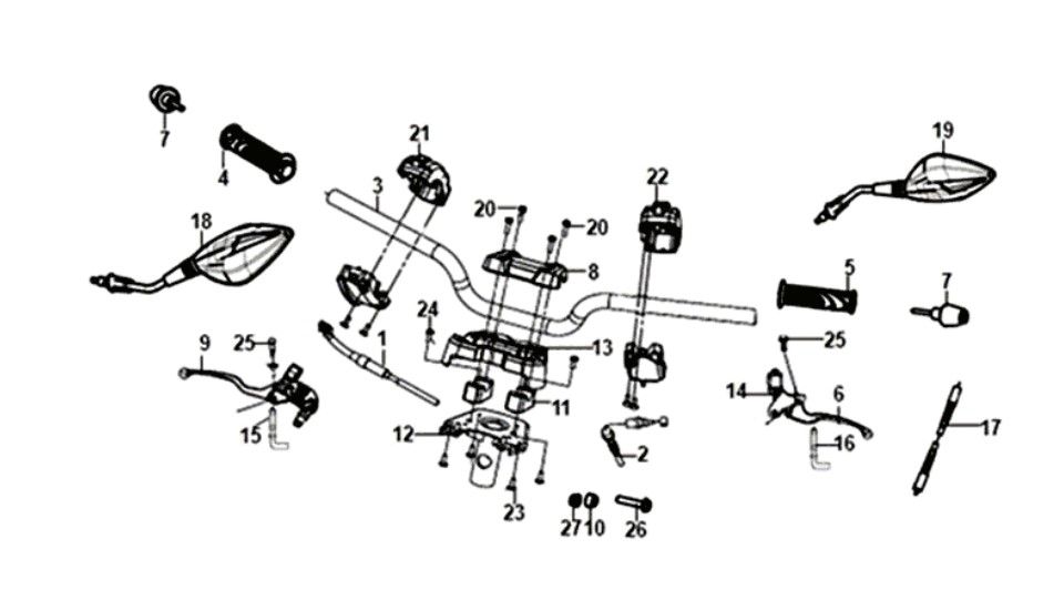 Lenkbogen Bremshebel Kabel Sym Jet 14