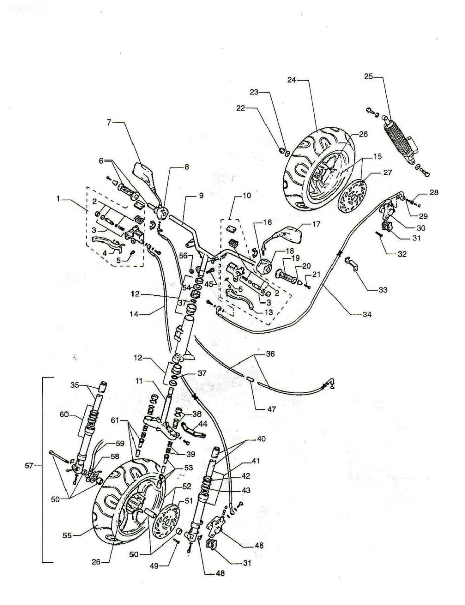 Lenkungsteile - Räder Beta Ycon LC rot 2001 2-Takt