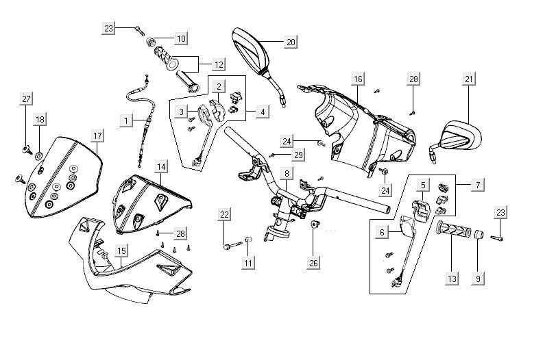 Lenkungsteile AGILITY CITY 16 4T 150