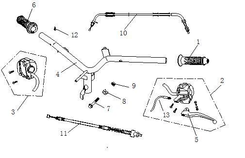 Lenkungsteile AGM Ape50 braun