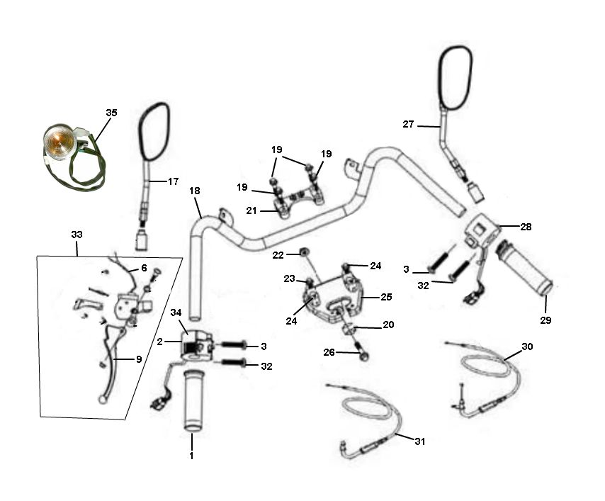 Lenkungsteile Agm Retro 4-Takt