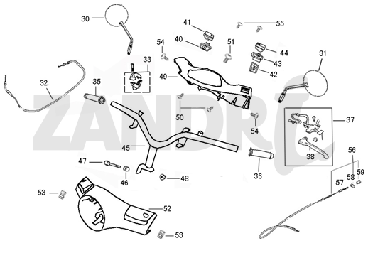 Lenkungsteile Eagle-Wing Napoli matt dunkelblau
