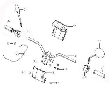 Lenkungsteile Benzhou ZN50QT-36 creme