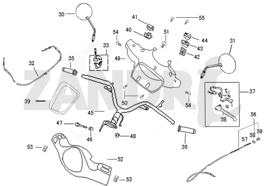 Lenkungsteile BTC Riva Sport pantone blue