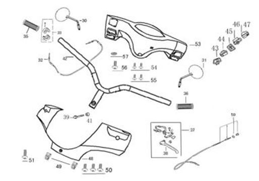Lenkungsteile BTC Streetline flat anthrazit