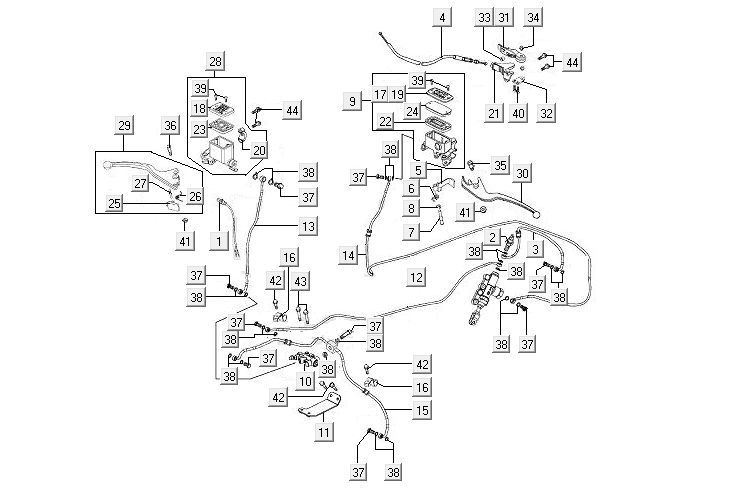 Lenkerteile/Kabel MXU 400