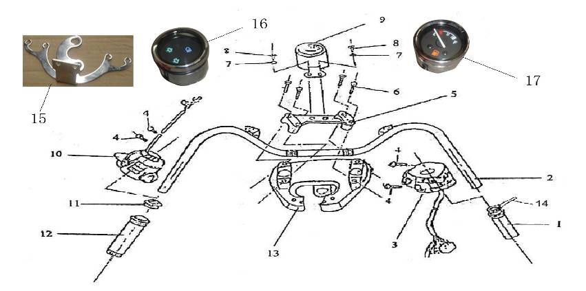 Lenkungsteile Killerbee Custom 125cc