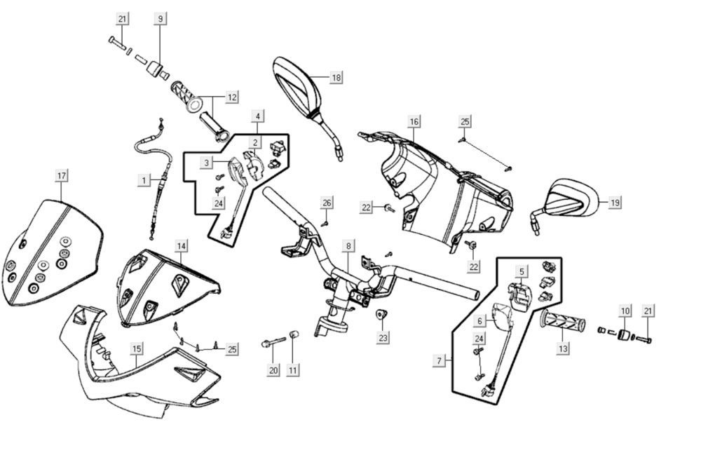 Lenkungsteile Kymco Agility City 16 200i