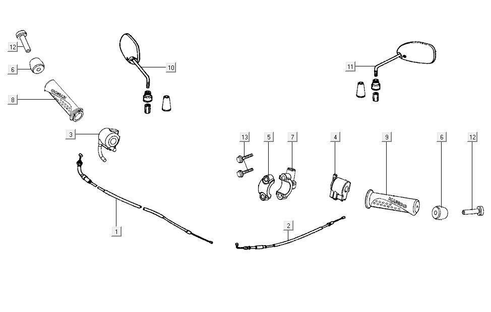 Lenkungsteile Kymco K-Pipe 4-Takt Weiß