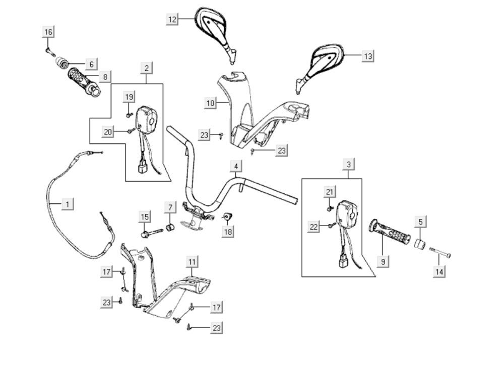 Lenkungsteile Kymco New Dink 200i