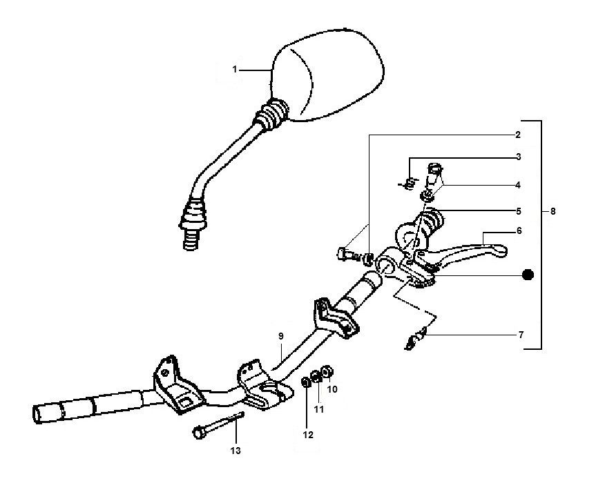 Lenkungsteile Piaggio Typhoon 98-2005 2-Takt