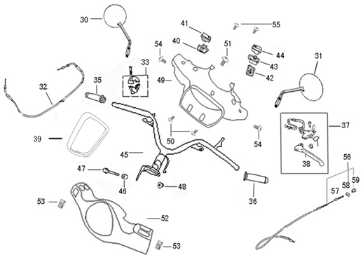 Lenkungsteile Senzo RiValuX S pantone blue