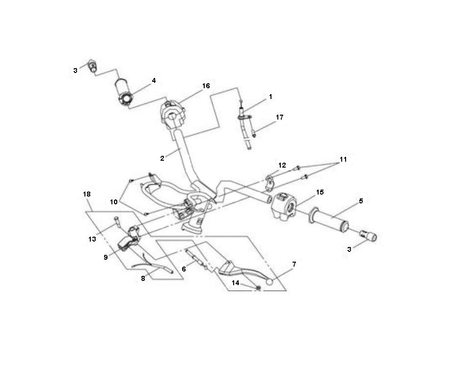 Lenker - Lenkerteile Sym Jet Sport-X 50 2T AC