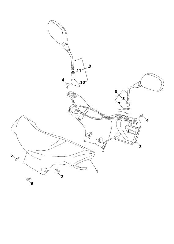 Lenkgetriebe - Spiegel Yamaha Neo's 2-Takt (bis 2003)