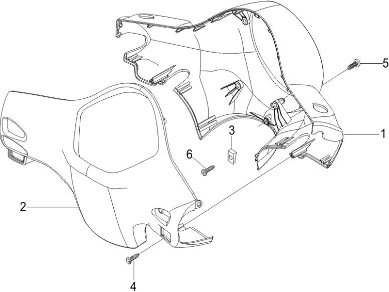 Lenkerverkleidungen Vespa LX 50 4T 4V AC 45km/h Gold perseo 579