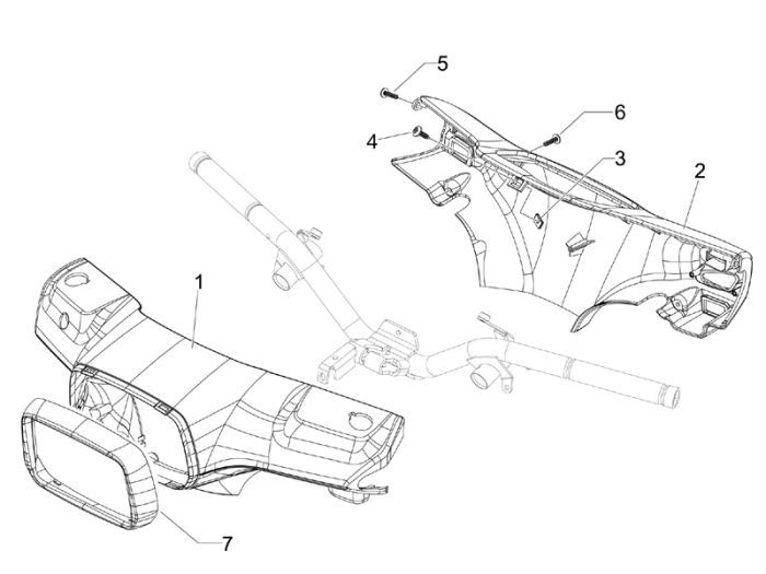 Lenkgetriebe Vespa S 2-Takt grau titanio 742/B