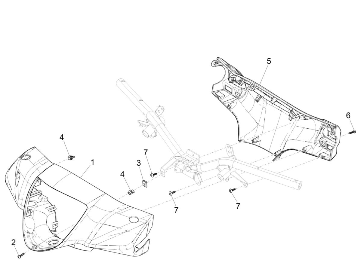 Liberty 125 IGET 4T 3V IE E4 ABS-Lenkradhülle 2015-2019 (EMEA)