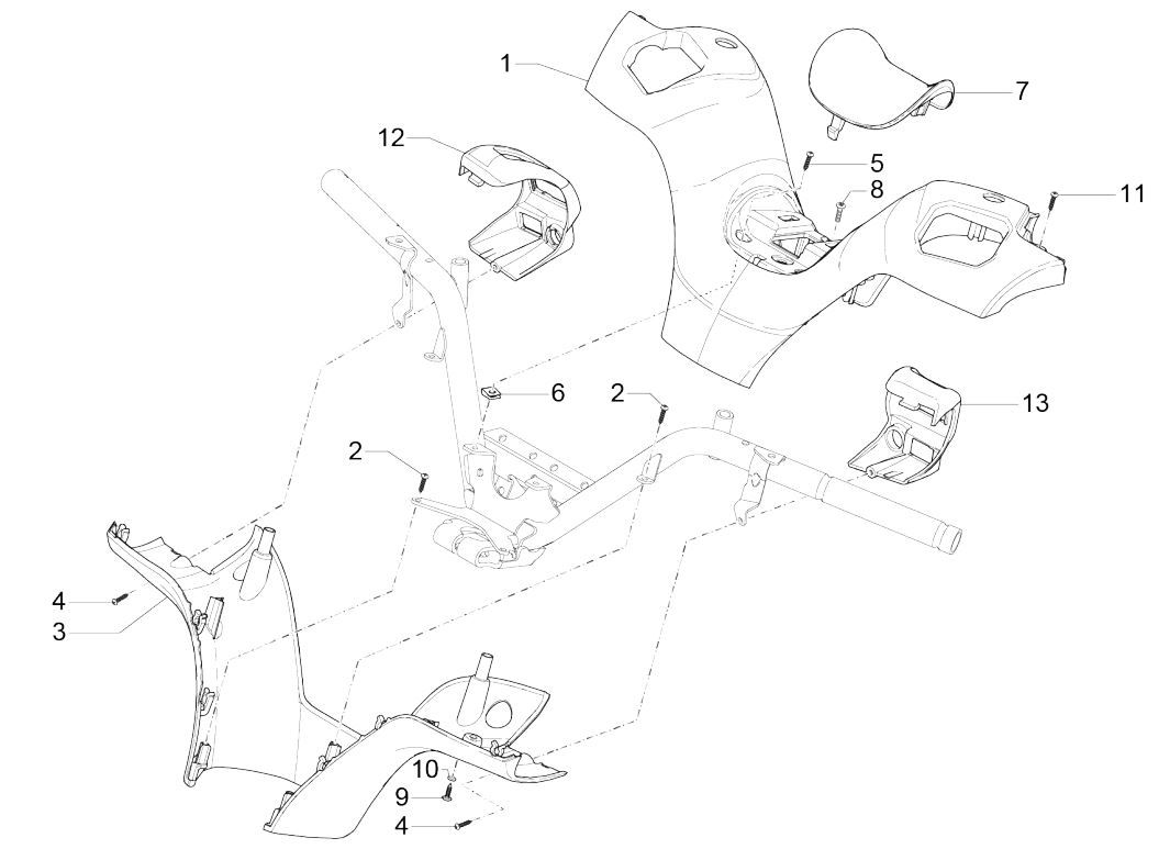 Piaggio MP3 300 HPE /300 HPE SPORT E5 ABS 2020-2022 Lenkradabdeckungen (EMEA)