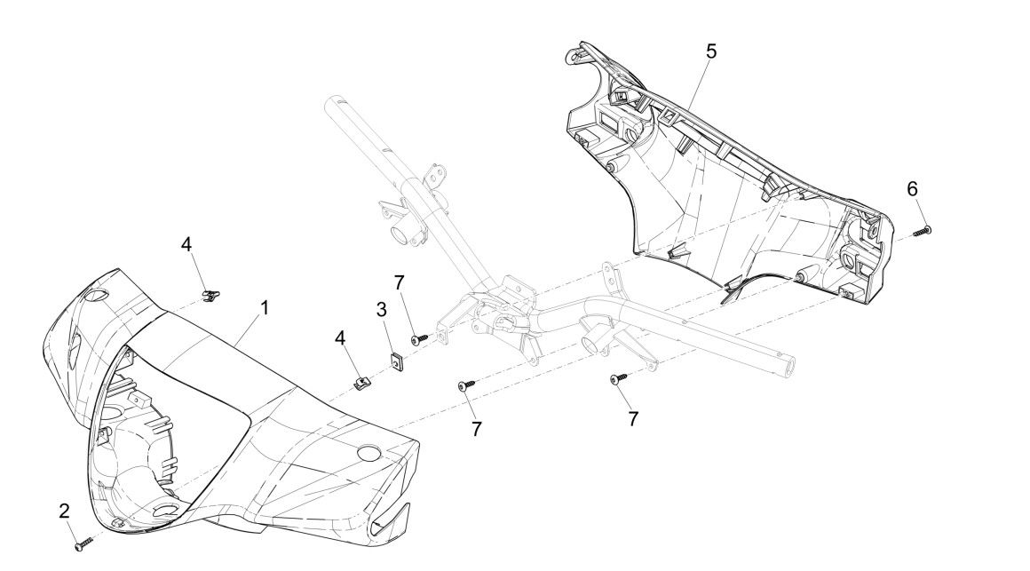 Piaggio Liberty 125 4-Takt 3V IE ABS-Lenkradabdeckungen (IGET Euro 5)