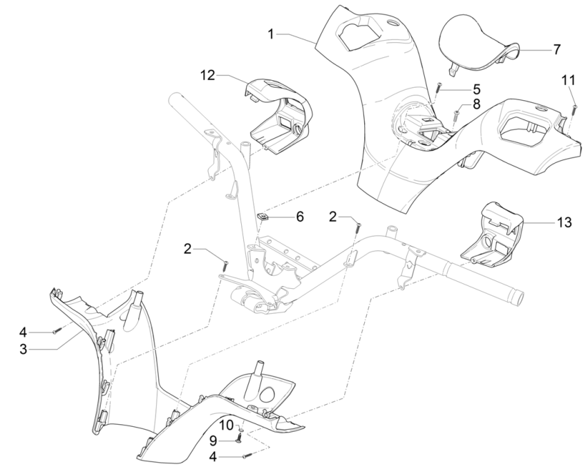 Piaggio MP3 350 Maxi Sport E4 ABS 2018-2020 Lenkradabdeckungen (EMEA)