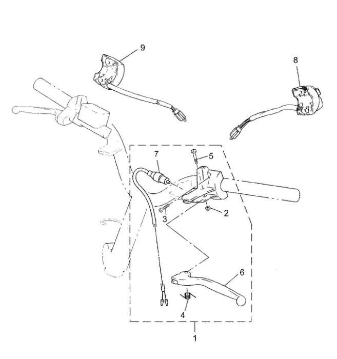 Lenkerschalter Yamaha Jog-R LC 2-Takt