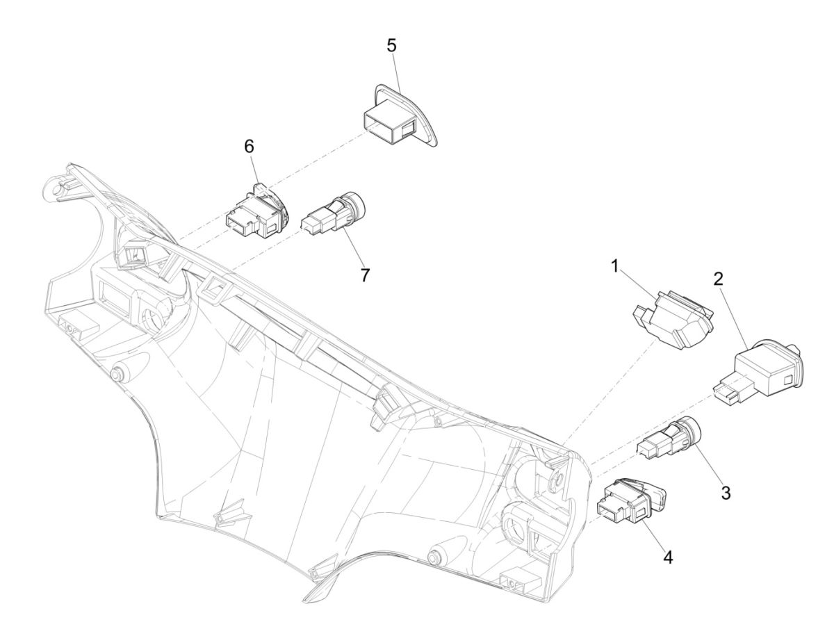 Liberty 125 IGET 4T 3V IE E4 ABS-Steuerschalter 2015-2019 (EMEA)