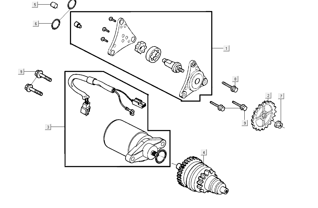 Starter-Ölpumpe Kymco Super8 Street 50i E4 Mattgrau