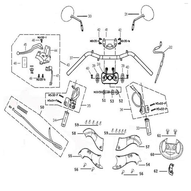 Lenkungsteile China Joy /Legend