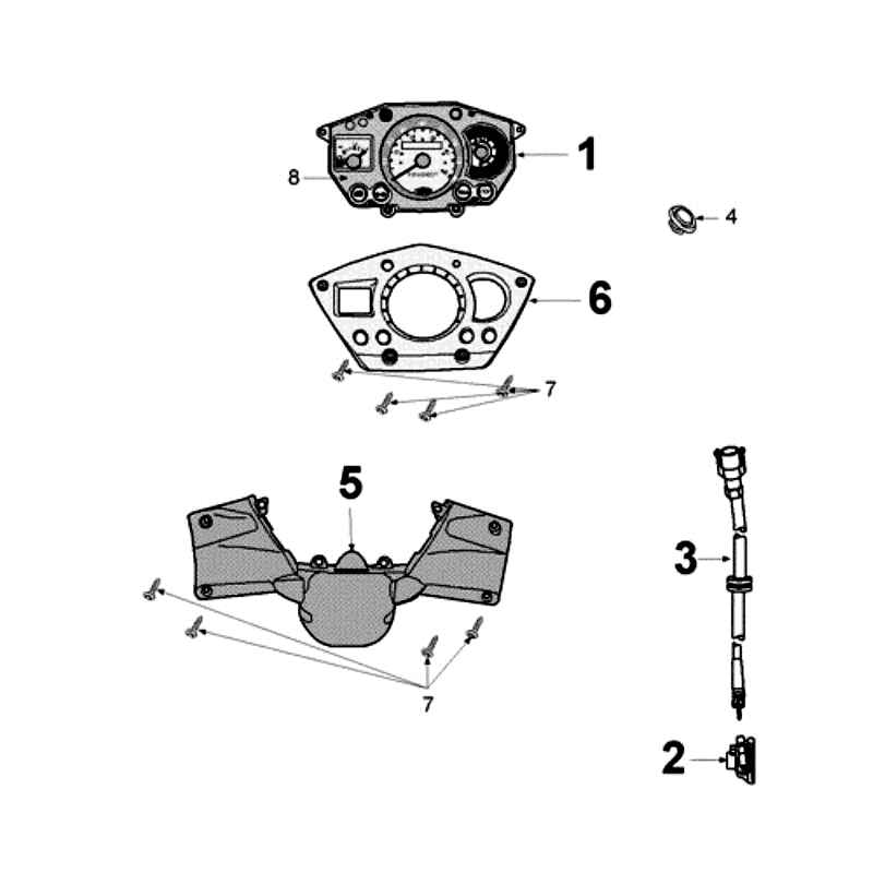 Peugeot Jet Force LC Injection Zähler Rot