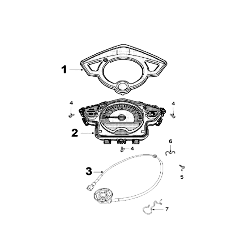 Zähler Peugeot Speedfight 3 Wechselstrom Rot