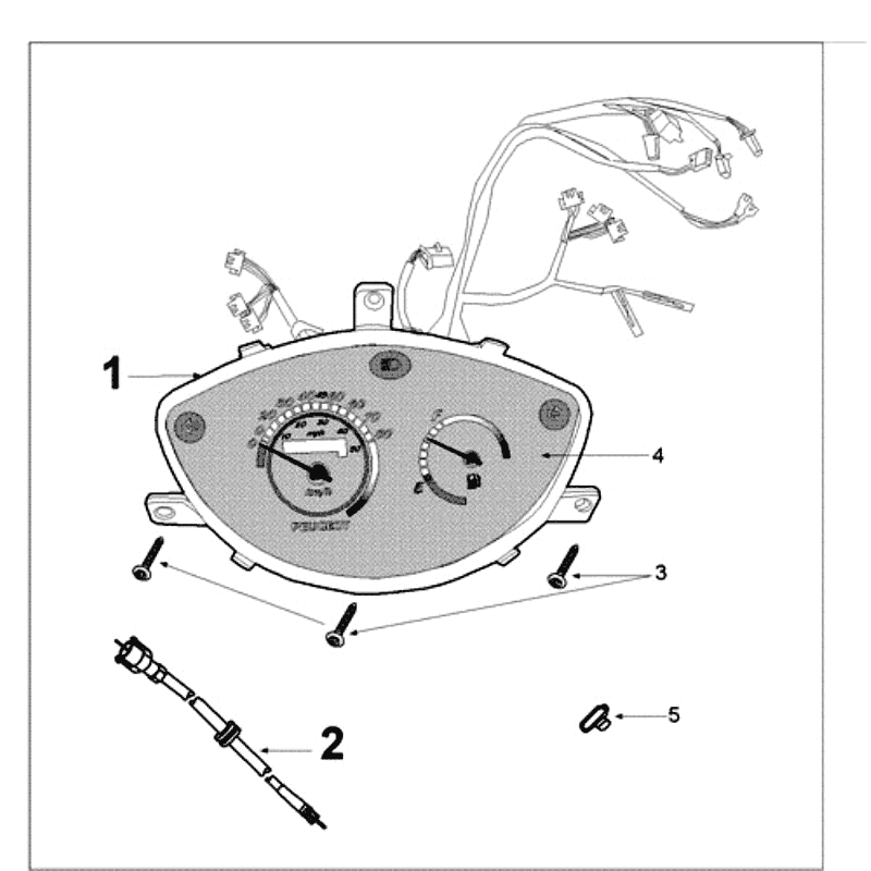 Teller Peugeot Tweet alt mattschwarz
